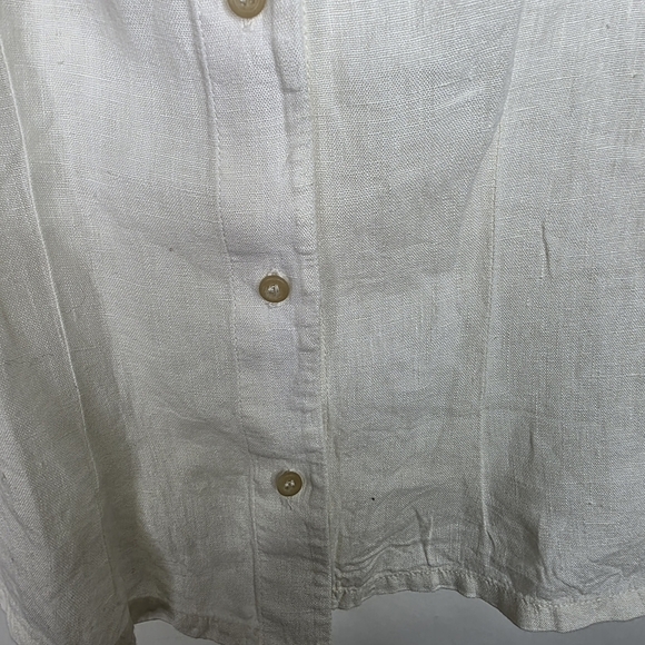 120%Lino 100% flax linen Button down Sleeveless top - Picture 4 of 9